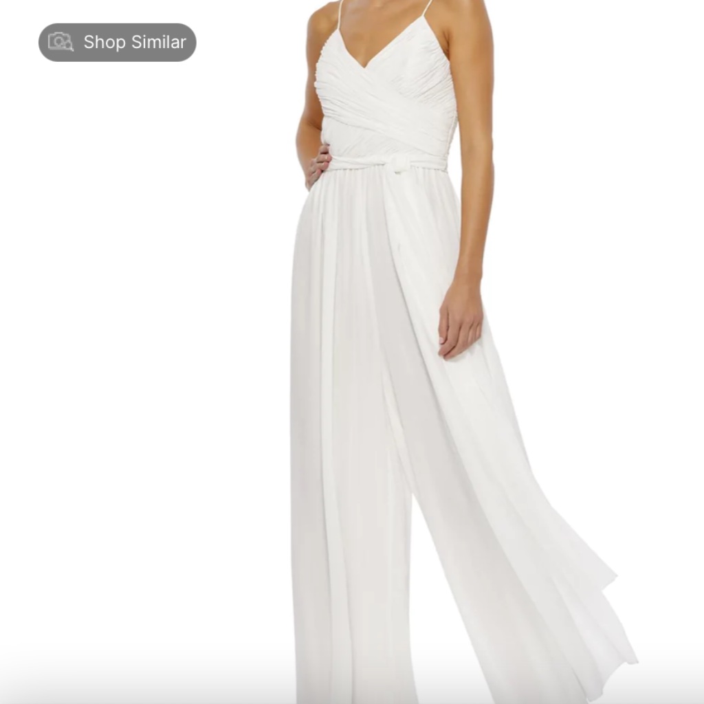 Ieena For Mac Duggal Size S White Jumpsuit